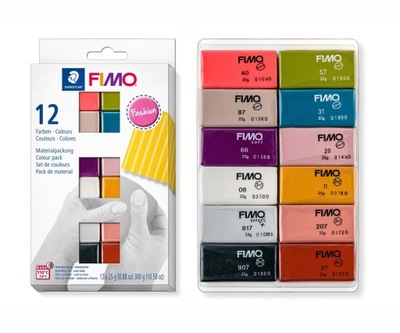 Zestaw masy termoutwardzalnej FIMO SOFT kolory Fashion 12x25g Staedtler