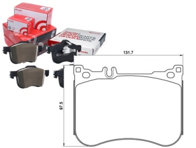 Комплект тормозных колодок тормозных brembo 64208820 a00 84 фото №1