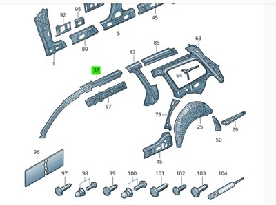 Vw passat b7 усилитель стойка левая 3af809437 фото №1