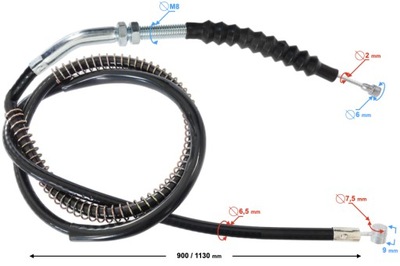 CABLE CONJUNTO DE EMBRAGUE SPRZEGLOWA MORETTI CROSS BARTON NXT 150 NXT 250 CALIDAD  