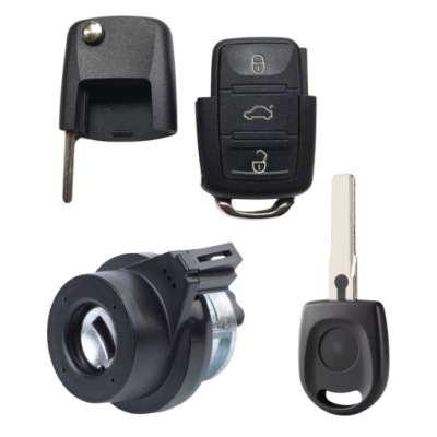 Вкладка замка зажигания вкладыш замка зажигания skoda seat volkswagen + 2 ключи фото №1