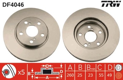 DISCO DE FRENADO TRW DF4046  