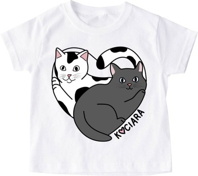 Koszulka dla dziewczynki z kotkami roz 128