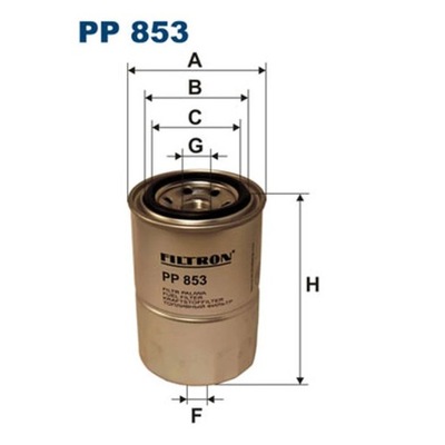 FILTER FUEL FILTRON PP 853  