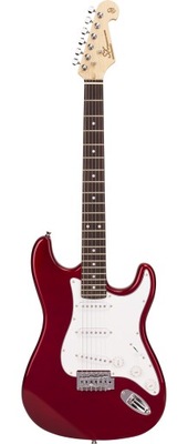 Gitara Elektryczna SX Stratocaster Candy Red Pokrowiec