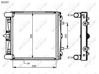 NRF 59131 CHLODNICA, SISTEMA DE REFRIGERACIÓN DEL MOTOR  