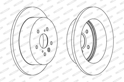 ДИСКИ ТОРМОЗНЫЕ ТОРМОЗНЫЕ ЗАД FERODO DDF1380