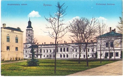 ŻYWIEC- Arcyksiążęcy zamek -1915 Kraków Grabowskiego- STAN!