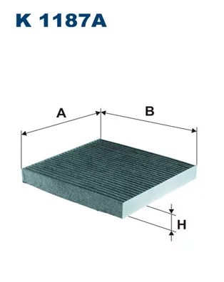 K1187A ФІЛЬТР КАБІНИ ВУГІЛЬНИЙ