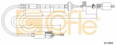 COFLE 10.2964 ТРОС SPRZ.LAGUNA 1.9DTI 94-