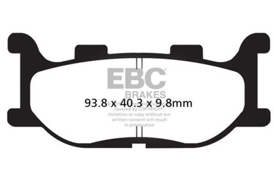 КОЛОДКИ ТОРМОЗНЫЕ EBC SFA199HH SKUTEROWE (КОМПЛЕКТ. NA 1 ДИСКИ ТОРМОЗНЫЕ)