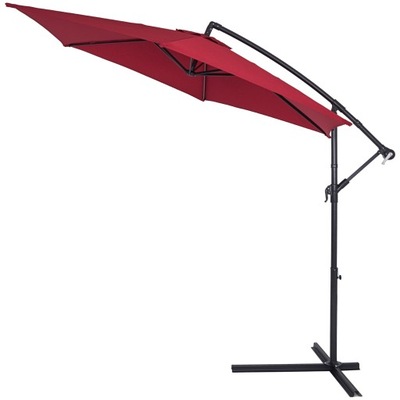 Parasol Ogrodowy Duży 300cm Czerwony