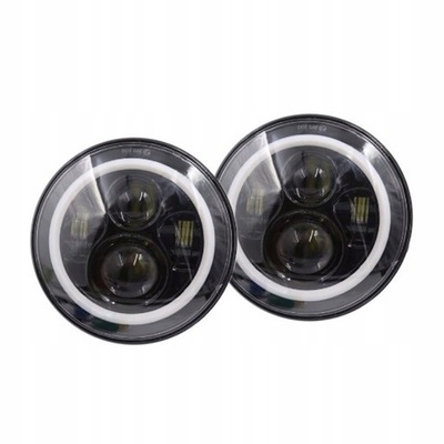 2X 7'' RENDONDOS REJILLAS DIODO LUMINOSO LED 75W HI/LO  