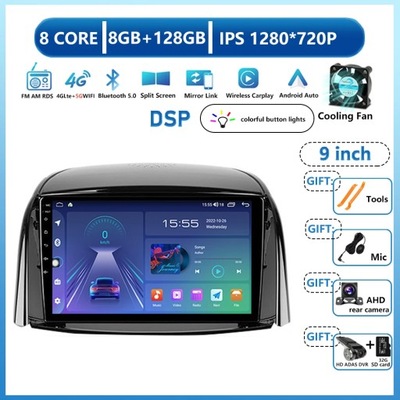 NAVEGACIÓN STEREO GPS ANDROID 13 RADIO DE AUTOMÓVIL PARA RENAULT KOLEOS 2008-2016  