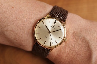 złota Omega Geneve - złoto 14k - w super stanie - 1970 rok