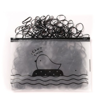 GUMKI RECEPTURKI DO WŁOSÓW WARKOCZYKI BLACK 500SZT