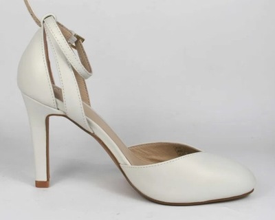 Anna Field buty ślubne skóra szpilka rozmiar 41 biały