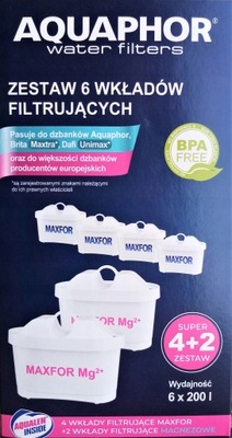 Wkład filtrujący Aquaphor Maxfor 6 szt.