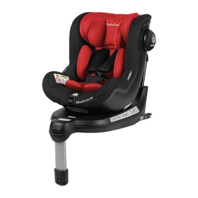 Fotelik samochodowy BabySafe Rhodesian 0-18 kg Red Black przodem tyłem