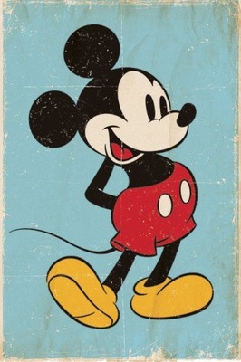 Disney Myszka Miki Mickey Retro Plakat 61x91,5 cm