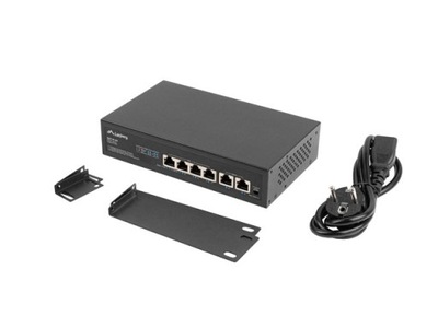 Switch RACK PoE 6x10/100 4xPoE 10" 19"