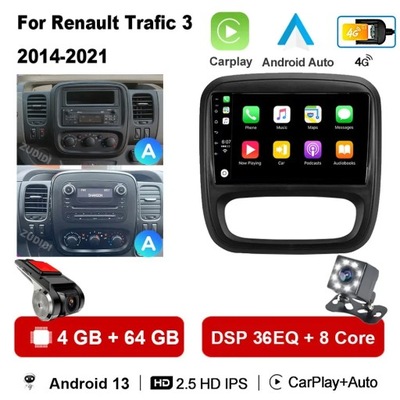 NAWIGATOR GPS PARA RENAULT TRAFIC 3 2014-2021 PARA OPLA VIVARO B 2014-2018  