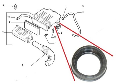Прокладка фільтра повітря lancia ypsilon iii 1.2 фото №1