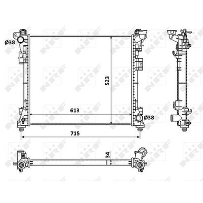 RADUADOR CHRYSLER VOYAGER 3.3 07-  