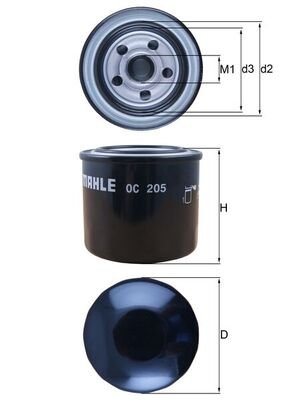 FILTRAS ALYVOS OC205 MAHLE-KNECHT 