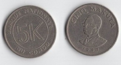 KONGO 1967 5 MAKUTA