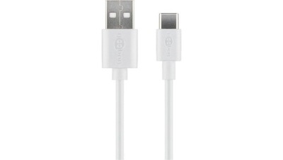 Goobay kabel USB 1 m USB A USB C Biały