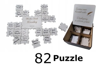 Księga gości wesele puzzle zestaw pamiątka 82 el.