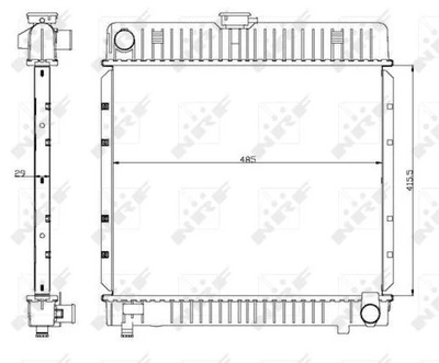 NRF 504250 CHLODNICA, SISTEMA DE REFRIGERACIÓN DEL MOTOR  