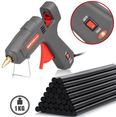 PISTOLET DO КЛЕЙU NA GORĄCO 11MM 60/100W + КЛЕЙ NA GORĄCO 1KG PSM TOOLS