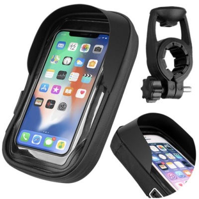 MOTOCYKLOWY UCHWYT NA TELEFON SKUTER MOTOR ROWER QUADA ETUI Z DASZKIEM