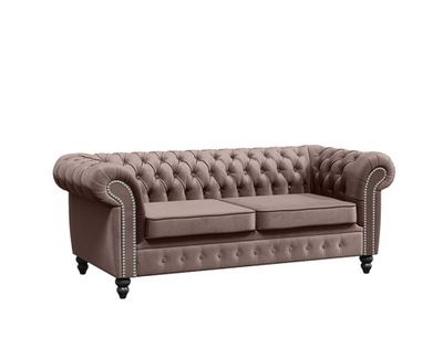 Sofa Chesterfield Glamour brązowa Piano