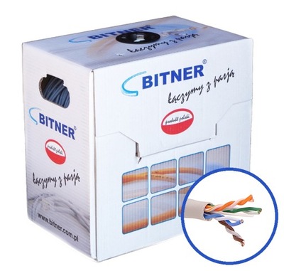 Kabel przewód skrętka UTP kat 6 Bitner 305m POLSKI