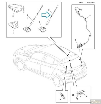 NUEVO ORIGINAL PRET ANTENA DE TECHO OPEL PASUJACE MODELOS EN OPISIE  