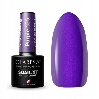 CLARESA LAKIER HYBRYDOWY 5ml PURPLE 626