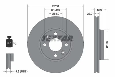 92241503/TEX ДИСК HAM. RENAULT CLIO IV 12-