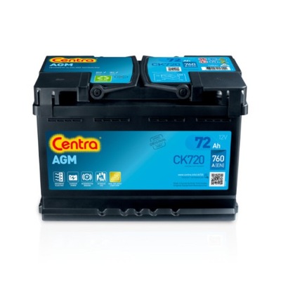 АКУМУЛЯТОР CENTRA FUTURA 70H 760A P+ CK720