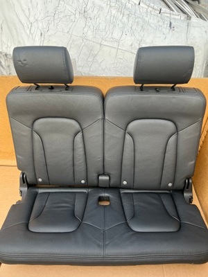 Audi q7 4l сиденья заднее сиденье 3 trzeci ряд кожа czarna фото №1