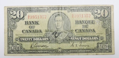 KANADA 20 dollars 1937 B/E 3951352