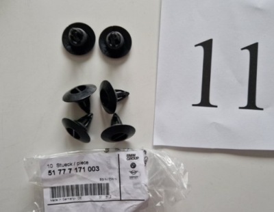 Кліпса накладки поріг гак штифт nit bmw e70 mini r60 r61 5177 7171003 фото №1