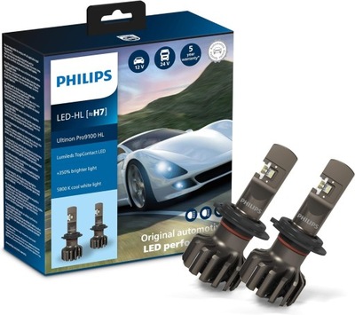 PHILIPS ULTINON PRO9100 HL LUCES DO AUTO H7 2 PIEZAS DIODO LUMINOSO LED 1849  