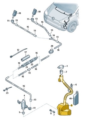 Бак рідина омивача vw up! фото №1