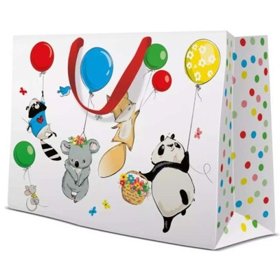 Torebka prezentowa PAW Animals Party, 34x27x13 cm