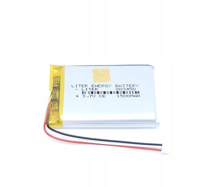 Akumulator Li-Poly 1500mAh 3.7V NTC JST 803450