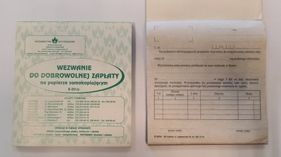 Wezwanie do dobrowolnej opłaty - druk