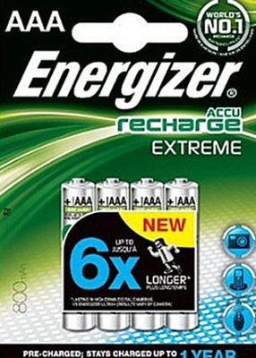 4 X Batéria Energizer 800 mAh AAA HR3